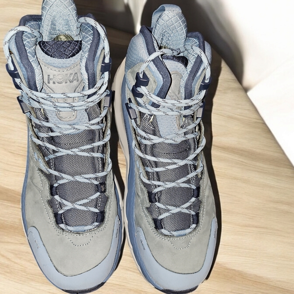HOKA Kaha 2 GTX Gray/Blue Waterproof Hiking Boots - Picture 3 of 8
